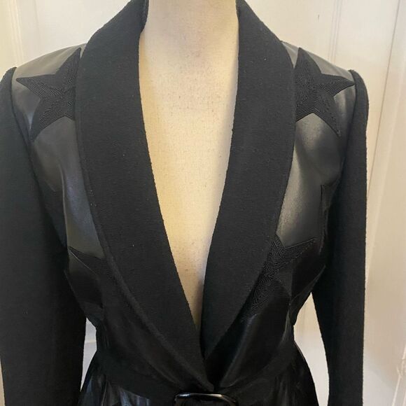 Valentino genuine leather/ wool blazer/jacket, S-M - Picture 2 of 14